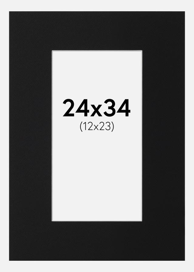 Paspartu Crni Standard (Bijela Jezgra) 24x34 cm (12x23)