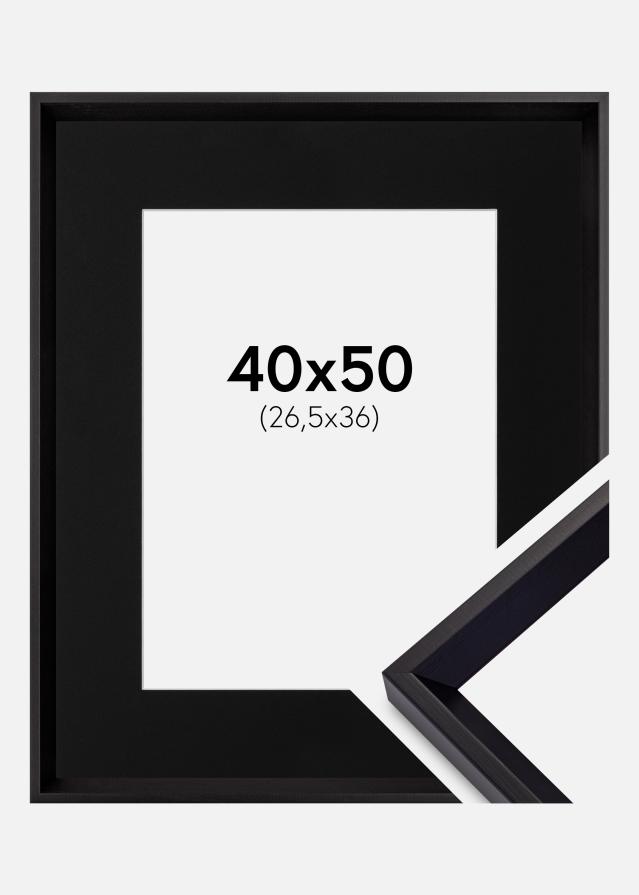 Okvir Globe Crno 40x50 cm - Paspartu Crno 27,5x37 cm