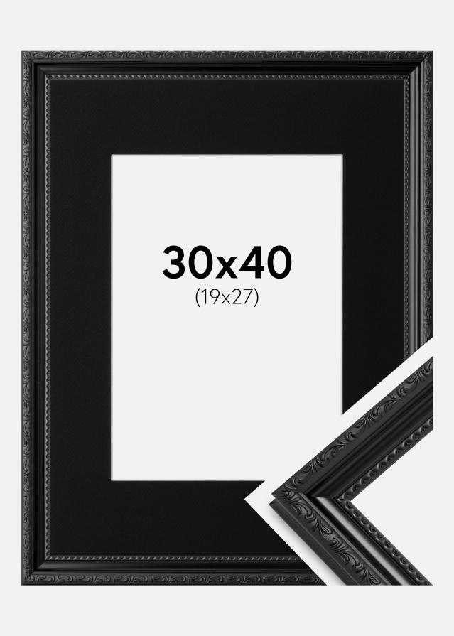 Okvir Abisko Crno 30x40 cm - Paspartu Crno 20x28 cm