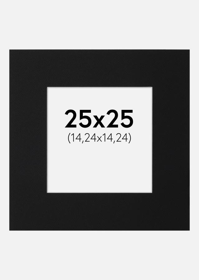 Paspartu Crni Standard (Bijela Jezgra) 25x25 cm (14,24x14,24)