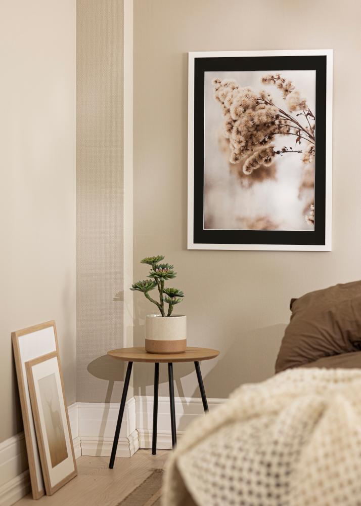 Okvir White Wood 50x100 cm - Paspartu Crno 30x80 cm