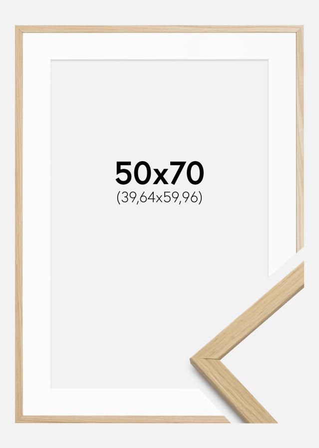 Okvir Edsbyn Hrast 50x70 cm - Paspartu Bijelo 16x24 inches