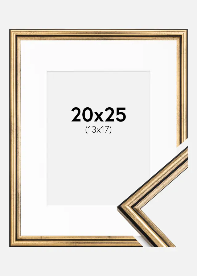 Okvir Horndal Zlato 20x25 cm - Paspartu Bijelo 14x18 cm