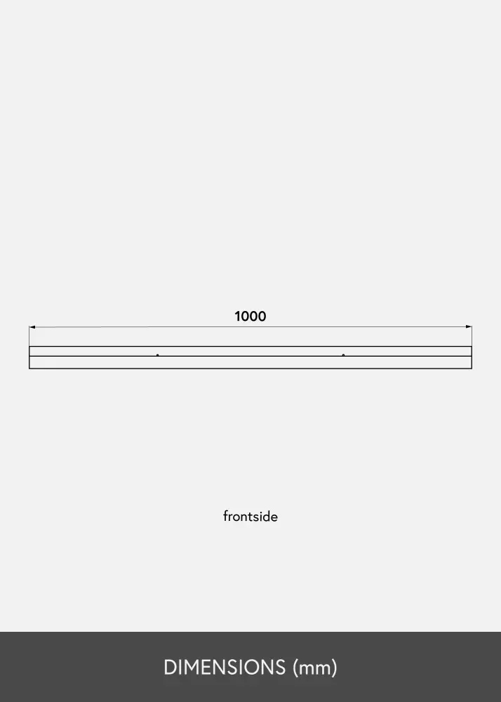Polica za slike Crno 100 cm