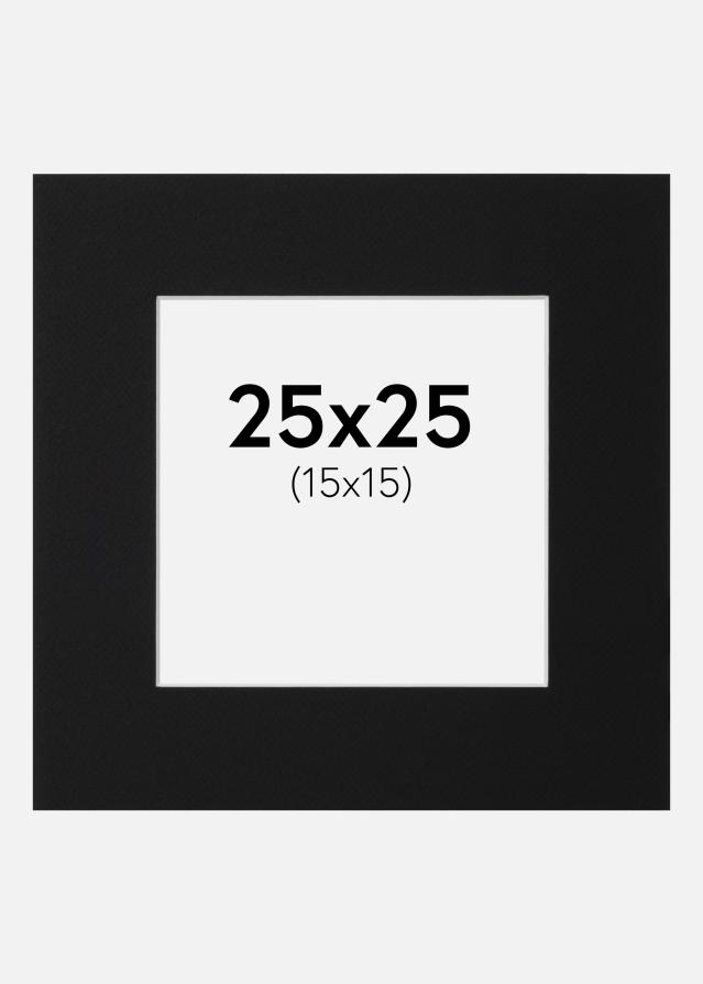 Paspartu Crni Standard (Bijela Jezgra) 25x25 cm (15x15)