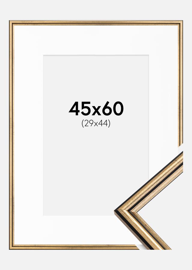 Okvir Horndal Zlato 45x60 cm - Paspartu Bijelo 30x45 cm