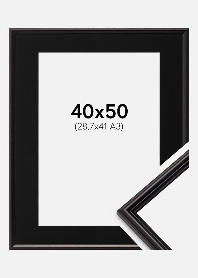 Okvir Horndal Crno 40x50 cm - Paspartu Crno 29,7x42 cm (A3)