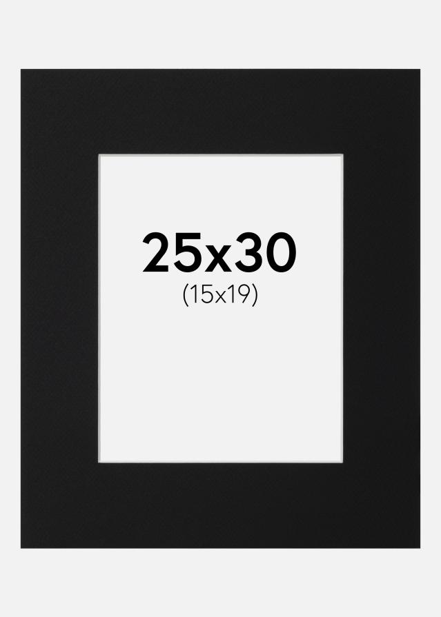 Paspartu Crni Standard (Bijela Jezgra) 25x30 cm (15x19)