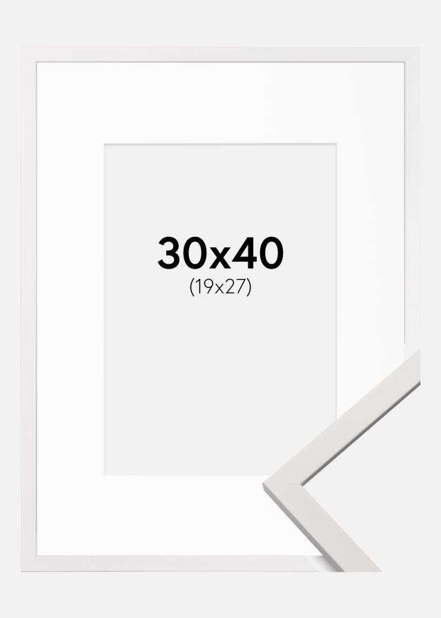 Okvir Edsbyn Bijelo 30x40 cm - Paspartu Bijelo 20x28 cm