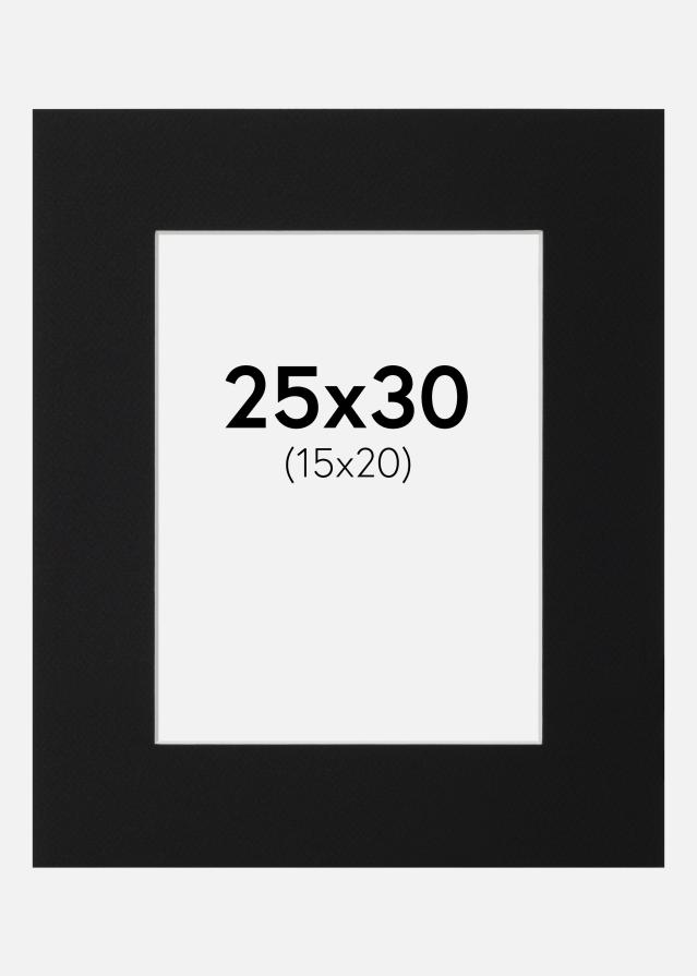 Paspartu Crni Standard (Bijela Jezgra) 25x30 cm (15x20)