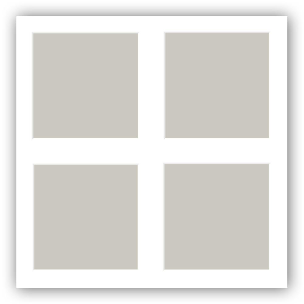 Paspartu Bijelo 60x60 cm - Kolaž 4 Slike (24x24 cm)