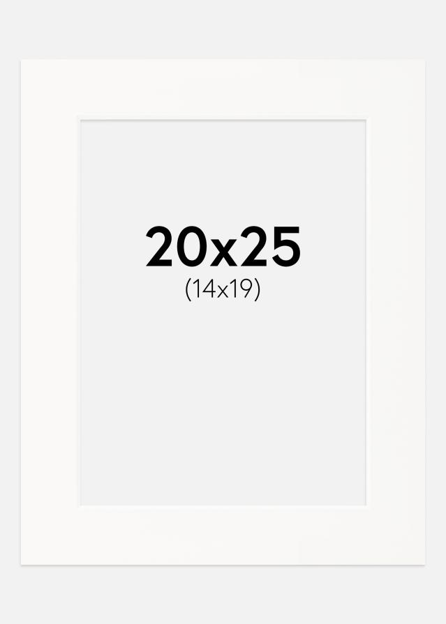 Paspartu Prljavo bijelo Bijeli unutarnji rub 20x25 cm (14x19)