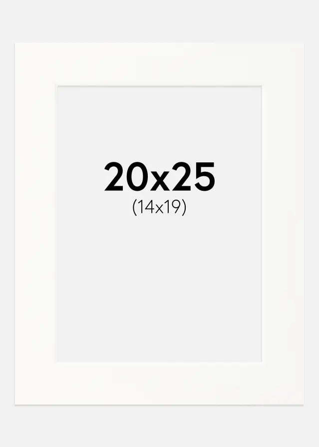 Paspartu Prljavo bijelo Bijeli unutarnji rub 20x25 cm (14x19)