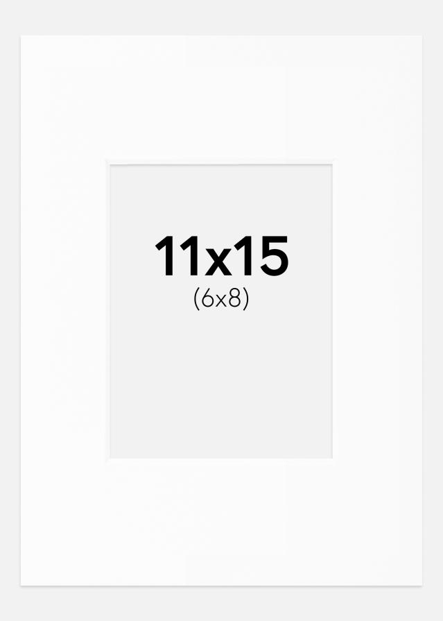 Paspartu Bijelo Standardni Bijeli unutarnji rub 11x15 cm (6x8)