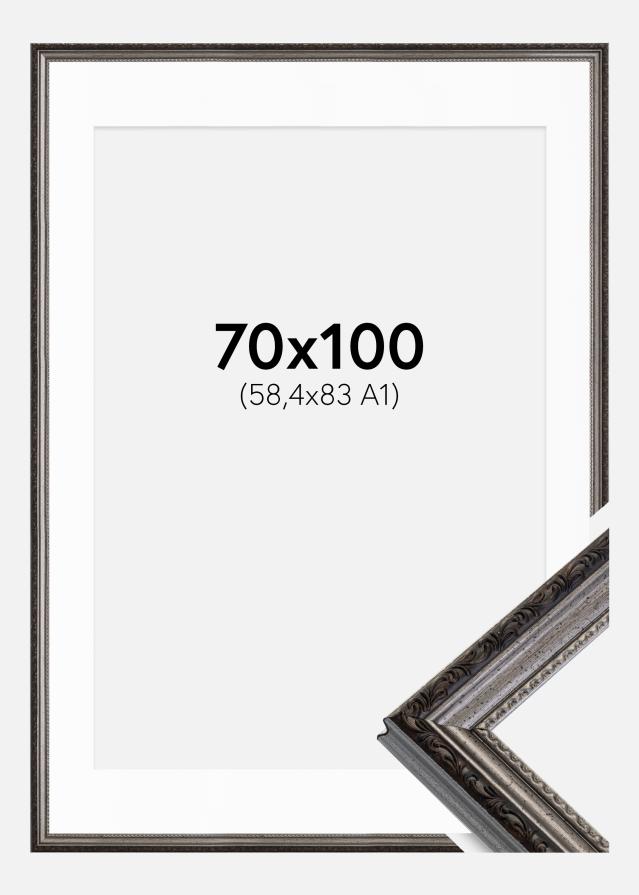 Okvir Abisko Srebro 70x100 cm - Paspartu Bijelo 59,4x84 cm (A1)