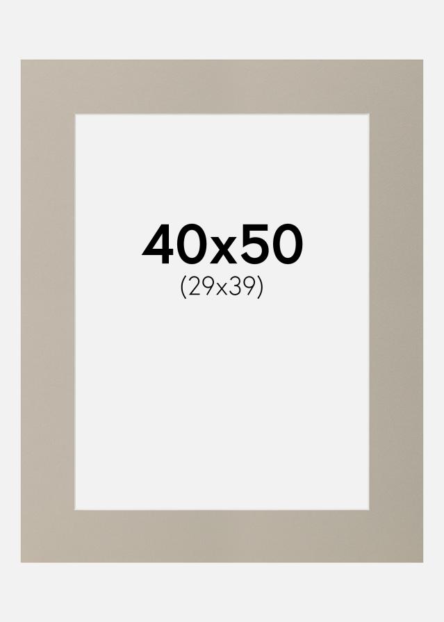 Paspartu Biserno siva 40x50 cm (29x39)