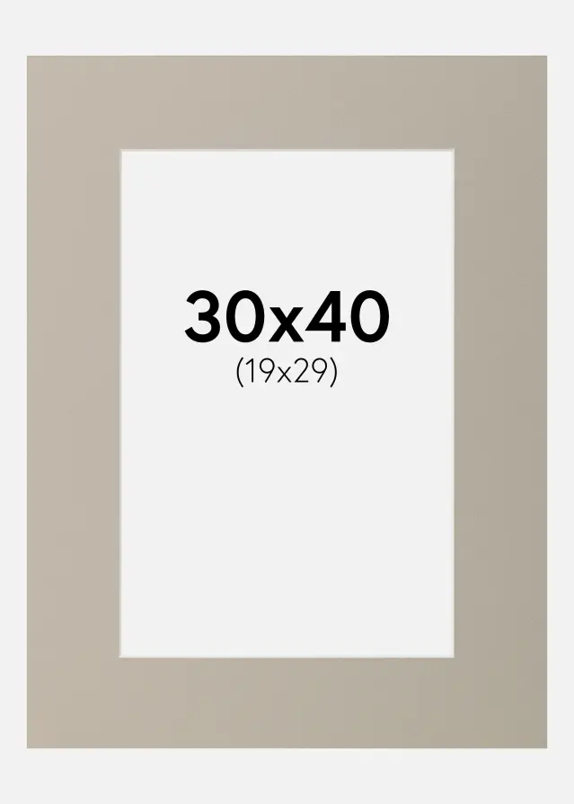 Paspartu Biserno siva 30x40 cm (19x29)