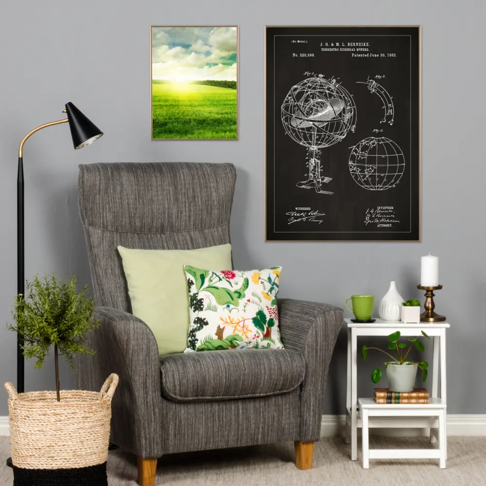 Patentni crtež - Astronomski model - Crno Plakat