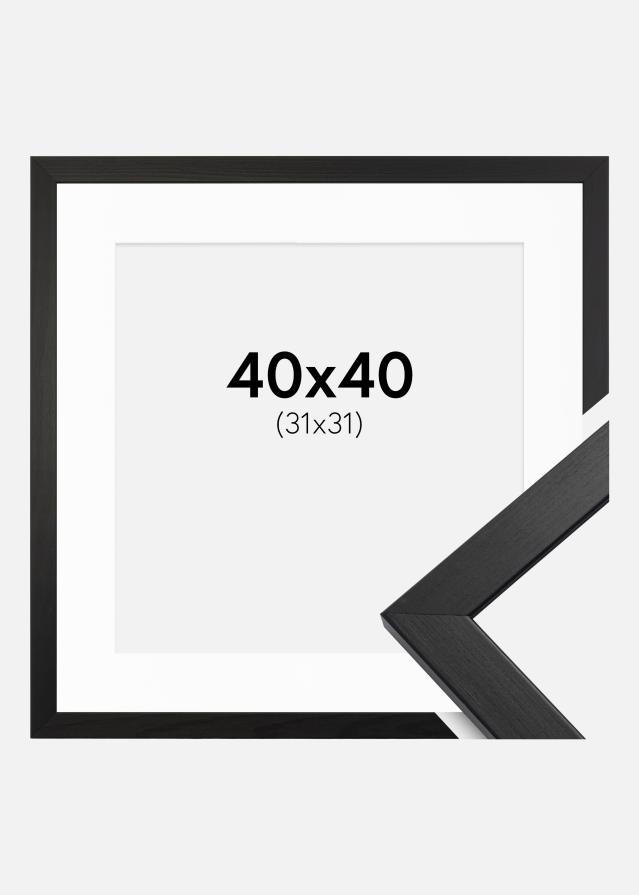 Okvir Profinjeni Crno 40x40 cm - Paspartu Bijelo 32x32 cm