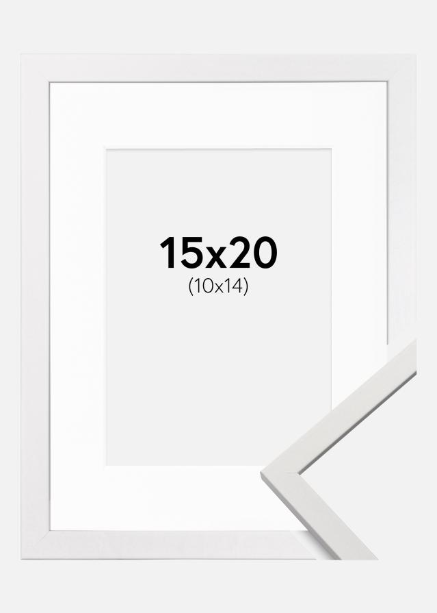 Okvir Edsbyn Bijelo 15x20 cm - Paspartu Bijelo 11x15 cm