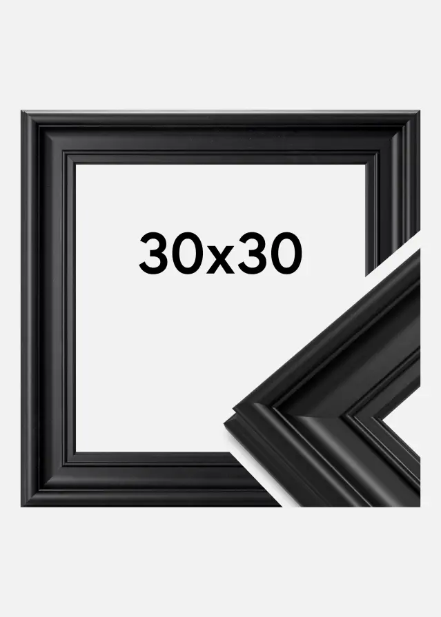 Okvir Mora Premium Akrilno staklo Crno 30x30 cm