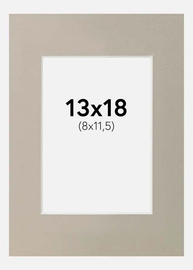 Paspartu Biserno siva 13x18 cm (8x11,5)