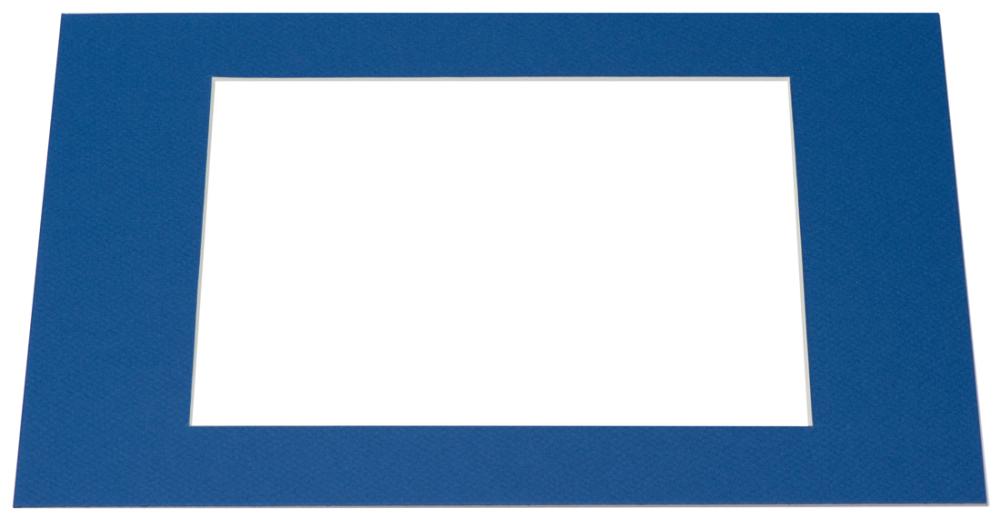 Paspartu Plava Bijeli unutarnji rub - Po mjeri