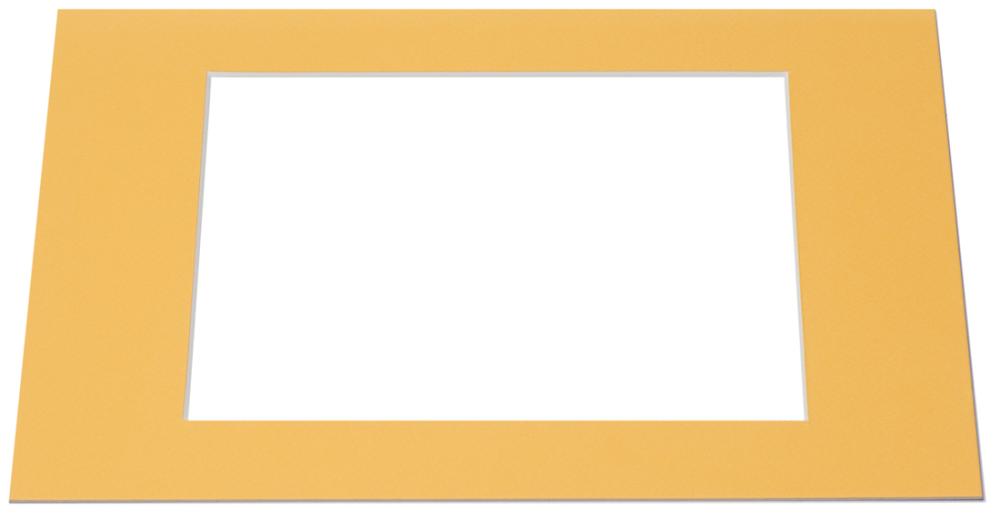 Paspartu Žuta Bijeli unutarnji rub - Po mjeri