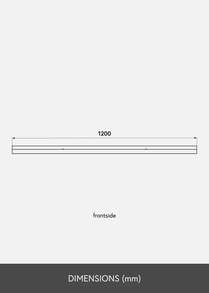 Polica za slike Crno 120 cm