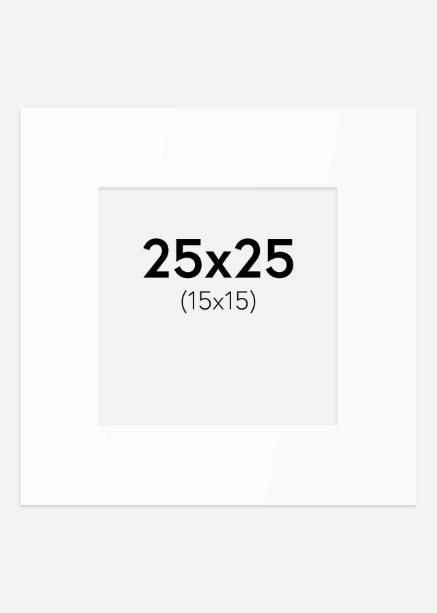Paspartu Bijeli Standard (Bijela Jezgra) 25x25 cm (15x15)