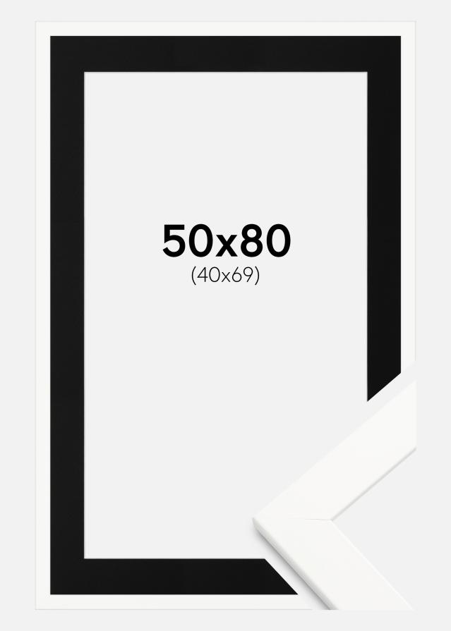 Okvir Trendline Bijelo 50x80 cm - Paspartu Crno 41x70 cm