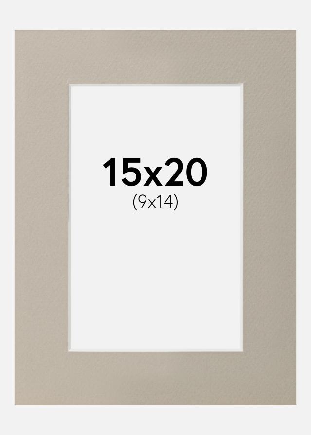 Paspartu Biserno siva 15x20 cm (9x14)