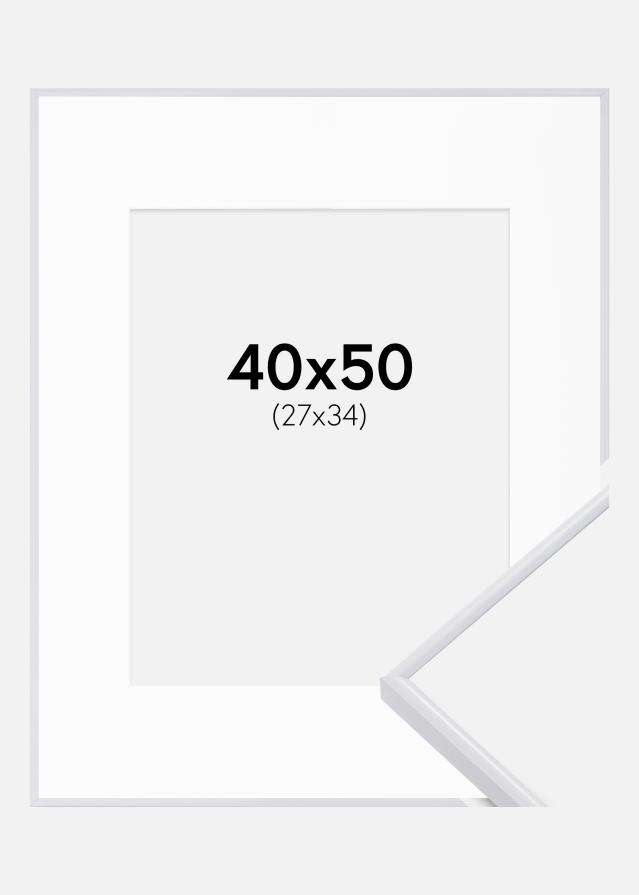 Okvir Visby Bijelo 40x50 cm - Paspartu Bijelo 28x35 cm