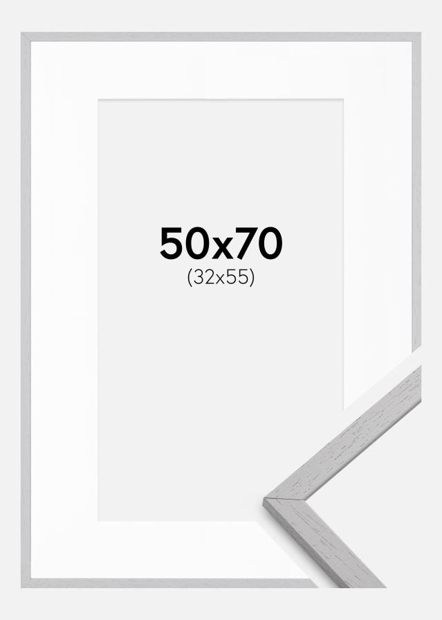 Okvir Edsbyn Grey 50x70 cm - Paspartu Bijelo 33x56 cm