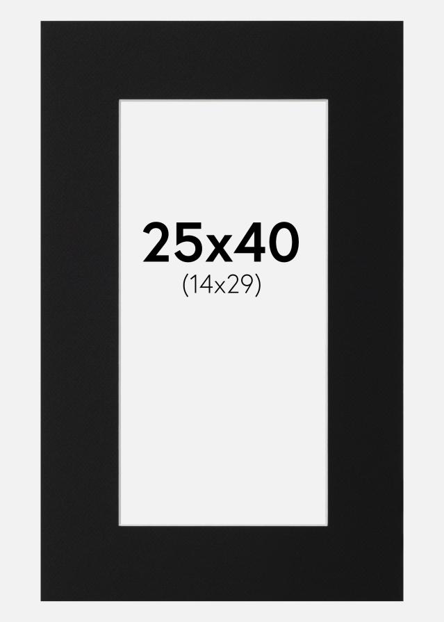 Paspartu Crni Standard (Bijela Jezgra) 25x40 cm (14x29)