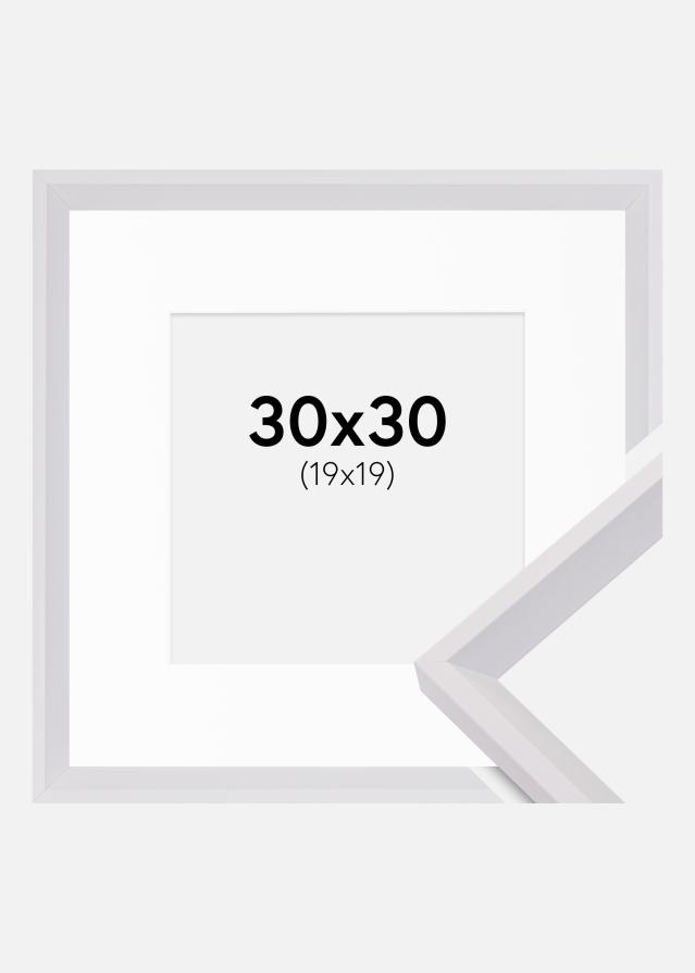 Okvir Globe Bijelo 30x30 cm - Paspartu Bijelo 20x20 cm