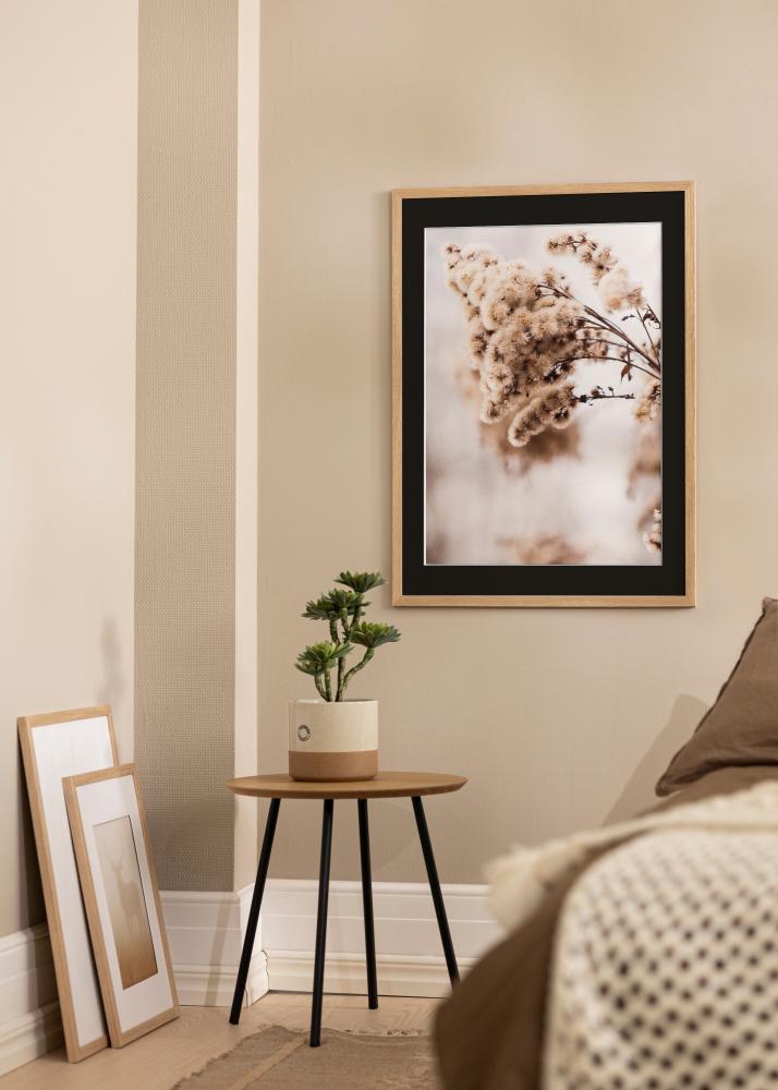 Okvir Profinjeni Hrast 50x60 cm - Paspartu Crno 37x46 cm