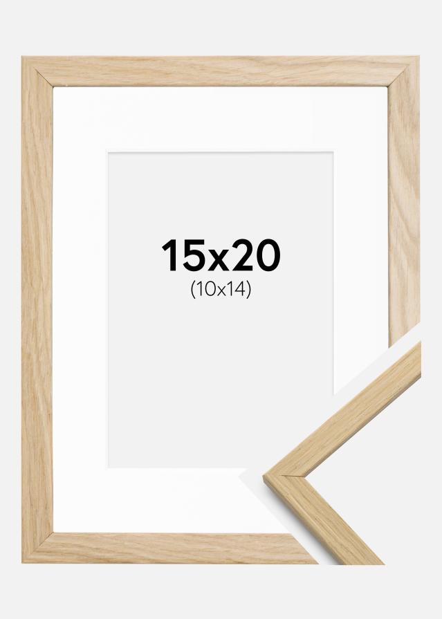 Okvir Edsbyn Hrast 15x20 cm - Paspartu Bijelo 11x15 cm