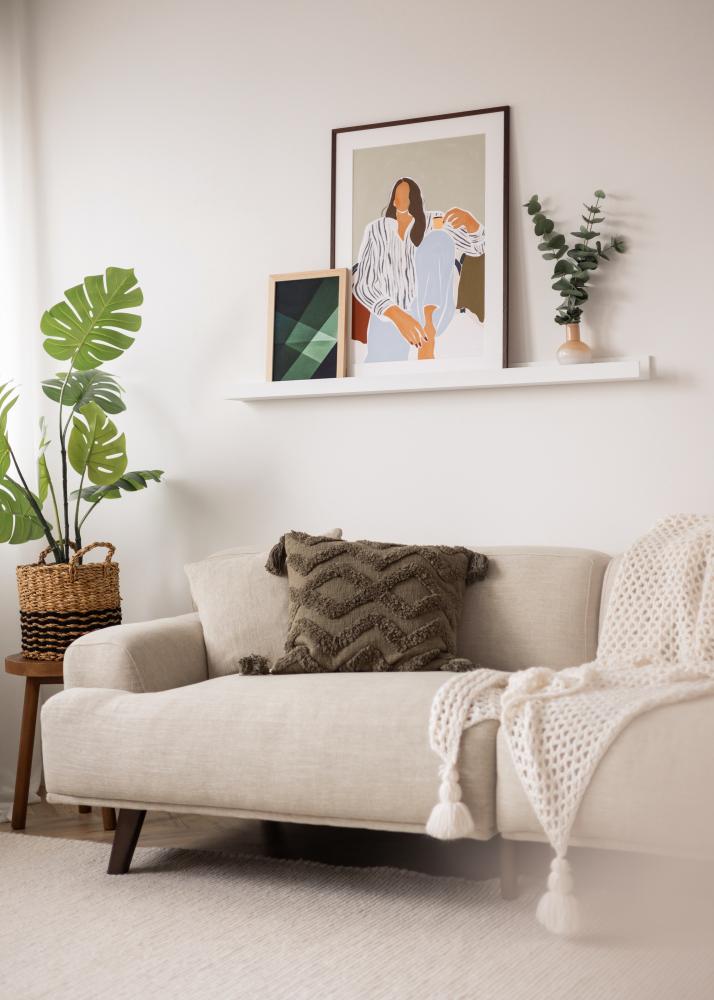 KAILA Polica za slike Bijela 120 cm