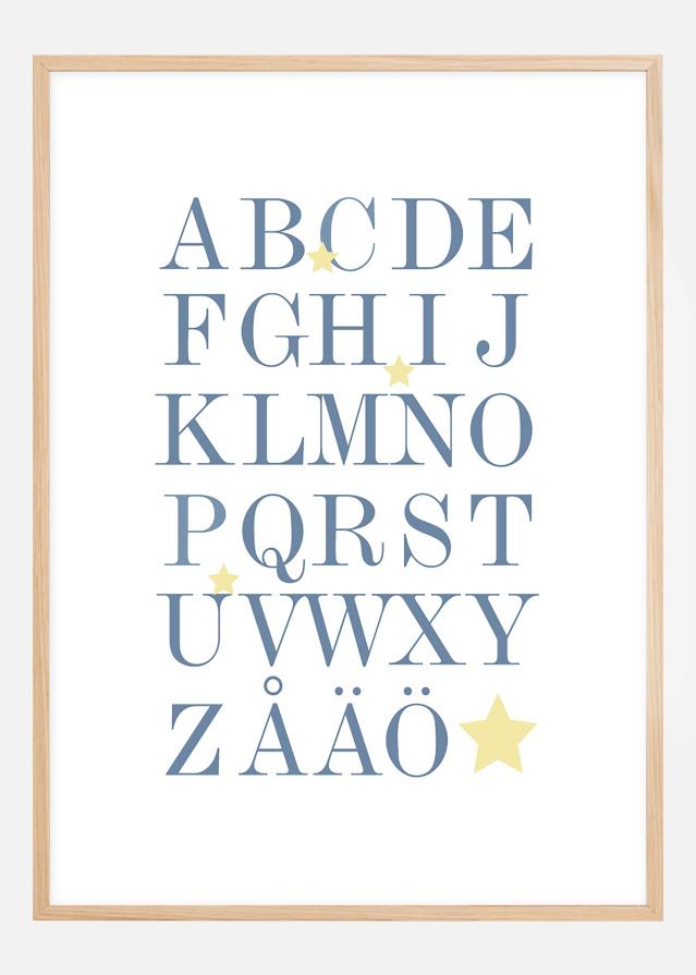 ABC - Plava/Bež Plakat