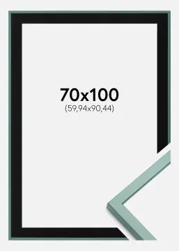 Okvir E-Line Zelena 70x100 cm - Paspartu Crno 24x36 inches