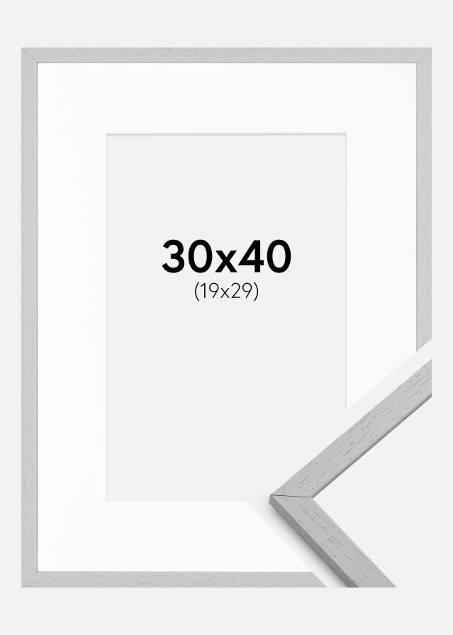 Okvir Edsbyn Grey 30x40 cm - Paspartu Bijelo 20x30 cm