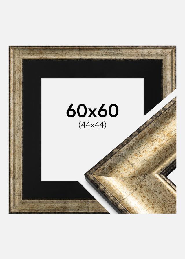 Okvir Saltsjöbaden Antikno zlato 60x60 cm - Paspartu Crno 45x45 cm