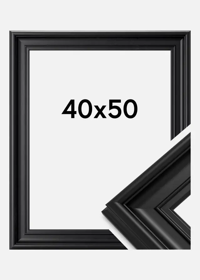 Okvir Mora Premium Akrilno staklo Crno 40x50 cm