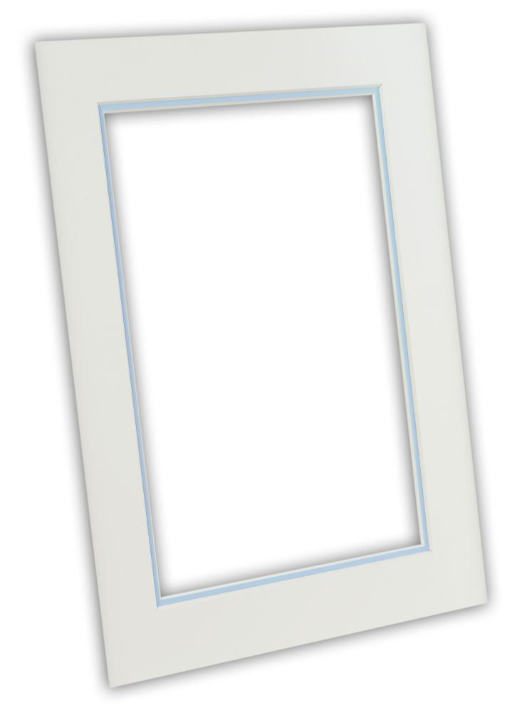 Paspartu dva skladište - Bijela/Svijetlo plava