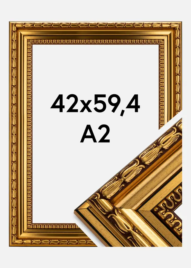 Okvir Birka Premium Zlato 42x59,4 cm (A2)