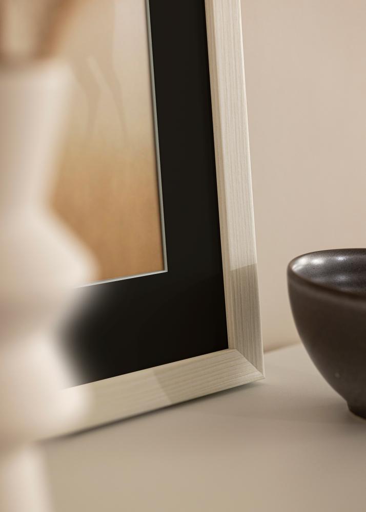 Okvir Fiorito Bijelo 40x50 cm - Paspartu Crno 12x16 inches