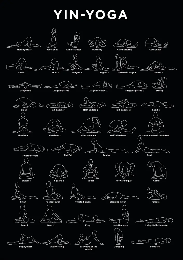 Yoga - B&W Plakat