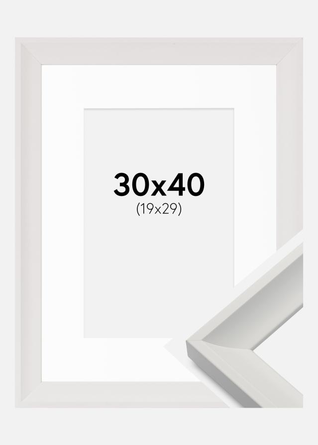 Okvir Öjaren Bijelo 30x40 cm - Paspartu Bijelo 20x30 cm