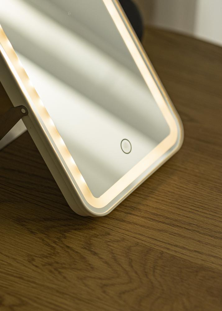 KAILA Kozmetičko ogledalo Travel LED Punjivo Bijelo 17x23 cm